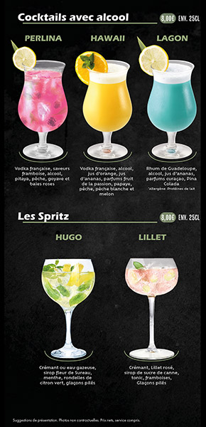 Carte boissons - Chambres hôtes Moselle Sud