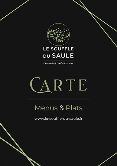 Carte menu plats - Chambres hôtes Moselle Sud